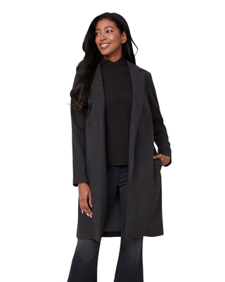 City Cardigan Coat- Black