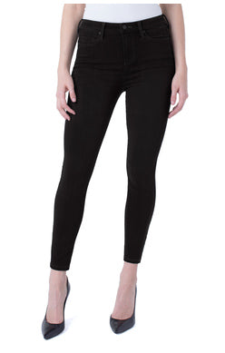 Abby Hi-Rise Ankle Skinny Jean- Black Rinse