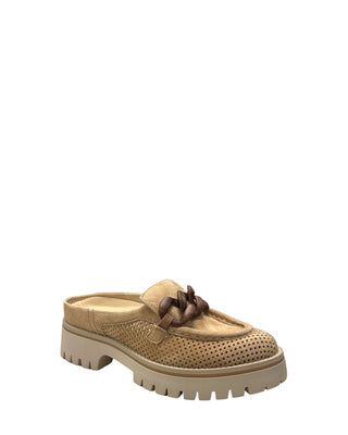 Vidal Mule- Tan Velour