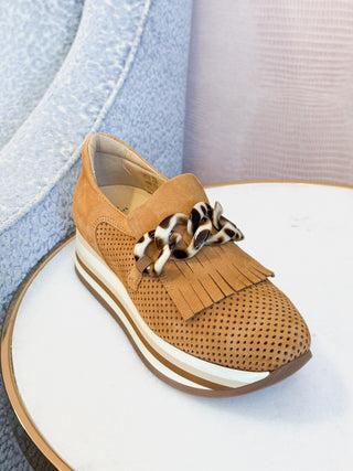 Softwaves Platform Slip-On Sneaker- Cognac