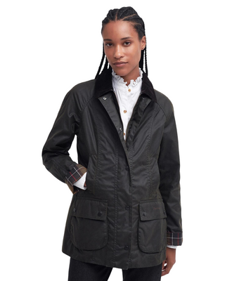 Classic Beadnell Wax Jacket- Olive