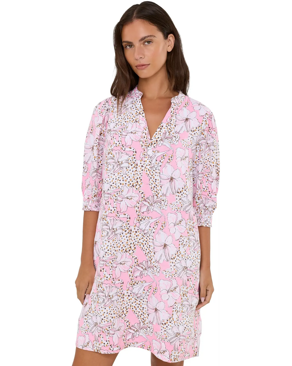 Mialeigh Elbow Sleeve Linen Dress- Conch Shell Pink Wildness – Monkee's of Ridgeland