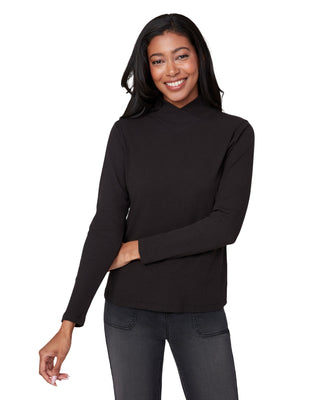 Criss-Cross Turtleneck Sweater- Black