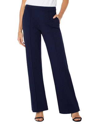Kayla Wide Leg Trouser- Cadet Blue