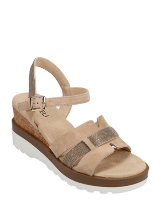 Caitlin Wedge Sandal- Nude