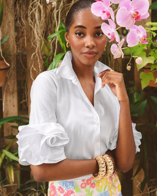 The Flower Lilly Shirt- Resort White