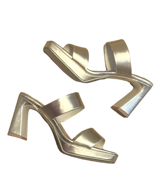 Danity Heel- Light Gold Metallic