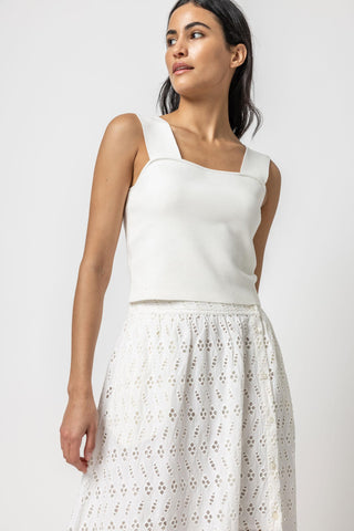 Cropped Tank Top- White