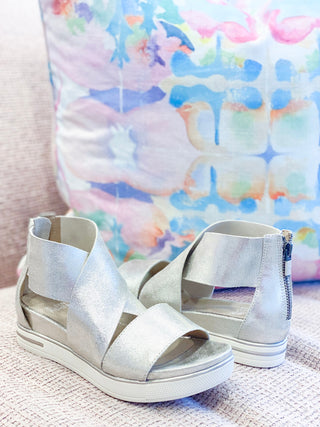 Sport Platform Sandal- Platinum Metallic