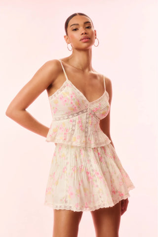 Amrina Skirt- White Peach