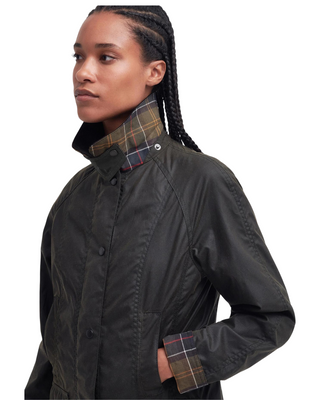 Classic Beadnell Wax Jacket- Olive