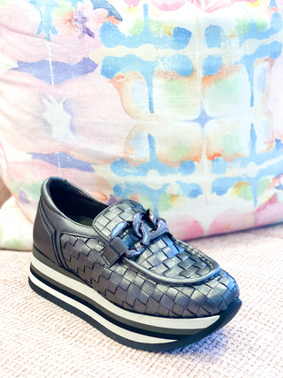Softwaves Alanis Slip-On Woven Sneaker- Pewter