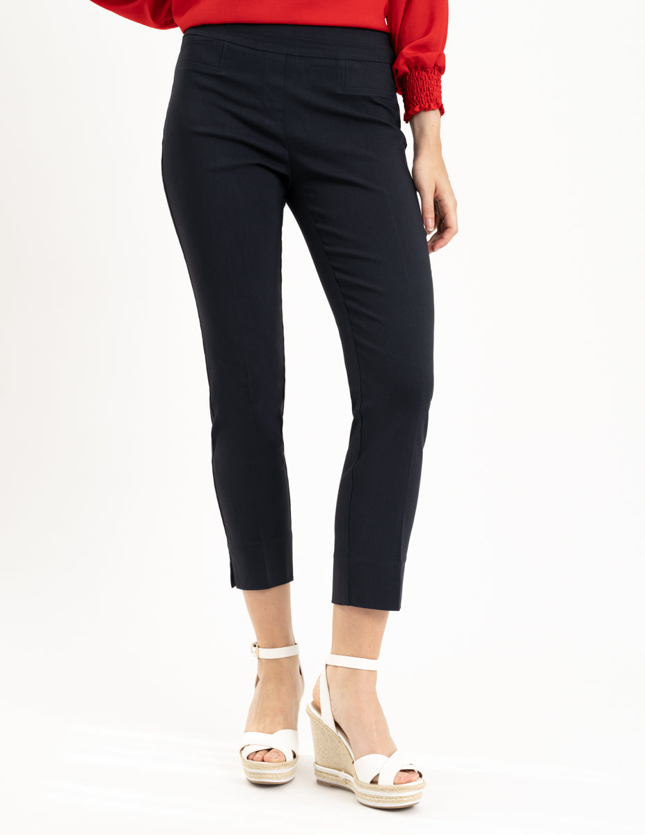 Pull On Ankle Pant With Snaps At Hem 1308O
