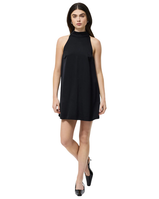 Ennis Satin Dress- Black