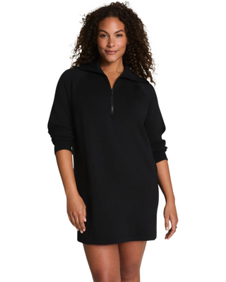 AirEssentials Half Zip Dress- Very Black