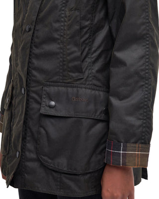 Classic Beadnell Wax Jacket- Olive