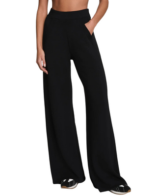 AirEssentials Wide Leg Track Pant- Very Black