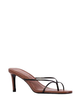 Jade 65 Heel- Chestnut & Black Leather