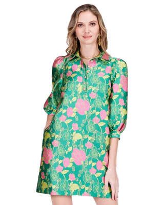 Eloise Rose Jacquard Dress