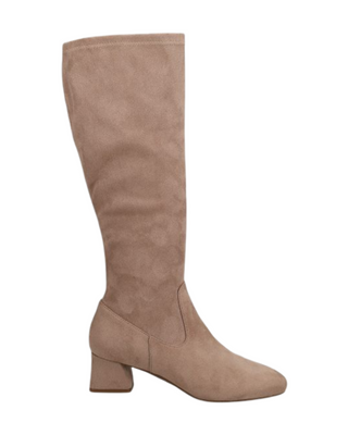 Zovy Boot- Taupe Stretch Suede