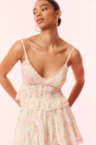 Elsette Top- White Peach