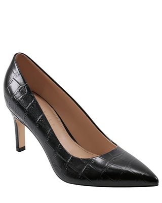 Genni Pointed Toe Pump- Black Croc