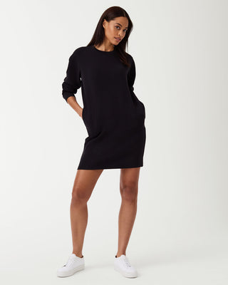 AirEssentials Crew Neck Dress- Very Black