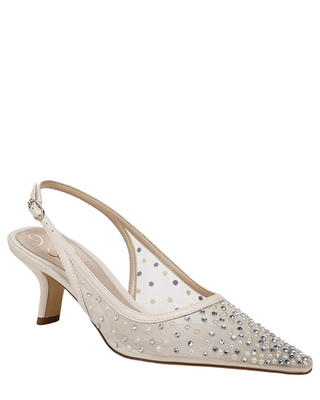 Bianka Mesh Slingback Heel- Modern Ivory