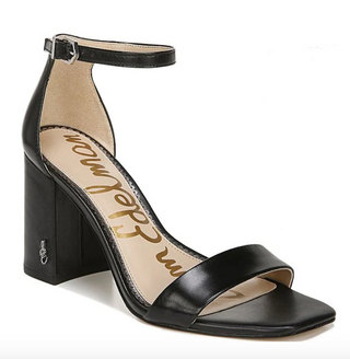 Daniella Block Heel Sandal- Black Leather