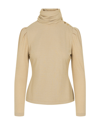 Tessa Top- Metallic Gold Knit