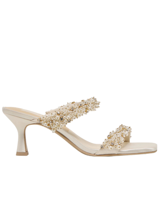 Genora Heel- Ivory Rhinestone