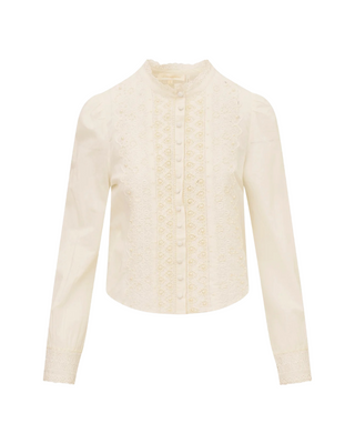 Larine Pearl-Embellished Blouse- Off White