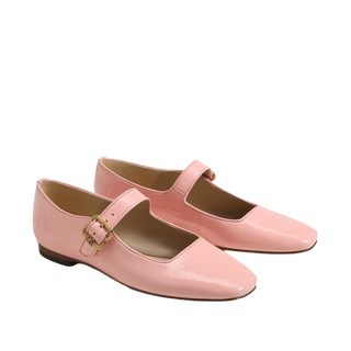 Michaela Mary Jane Flat- Pink Rosett