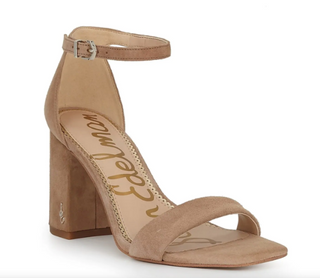 Daniella Block Heel Sandal- Oatmeal Suede