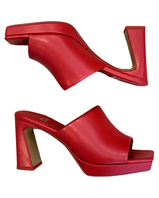 Caviar Mule Sandal- Red
