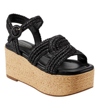 Payley Platform Wedge Sandal- Black