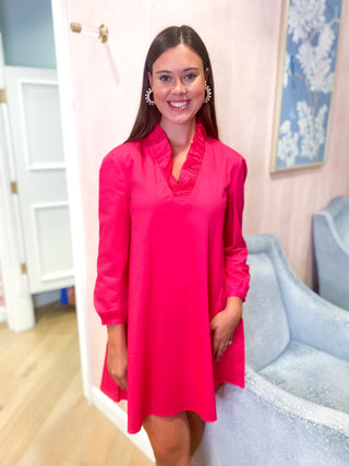 Ava Dress- Bright Pink