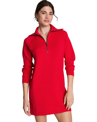 AirEssentials Half Zip Dress- Spanx Red