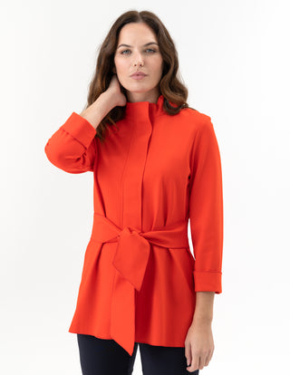 Danielle Tie Front Jacket- Valentine