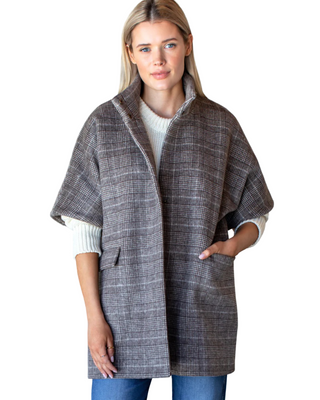 Layering Jacket- Stewart Plaid Chestnut