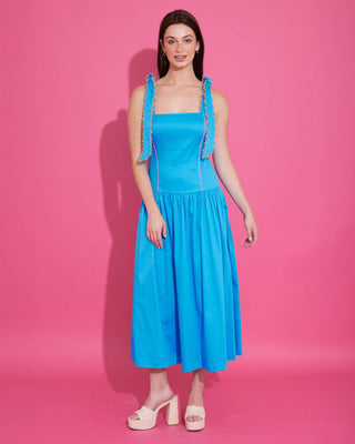 Anna Kate Dress- Riviera Blue