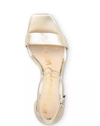 Daniella Block Heel Sandals- Metallic Gold