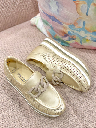 Cassie Slip-On Sneaker- Gold/Platino