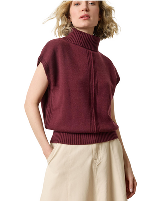 Turtleneck Wedge Sweater- Plum