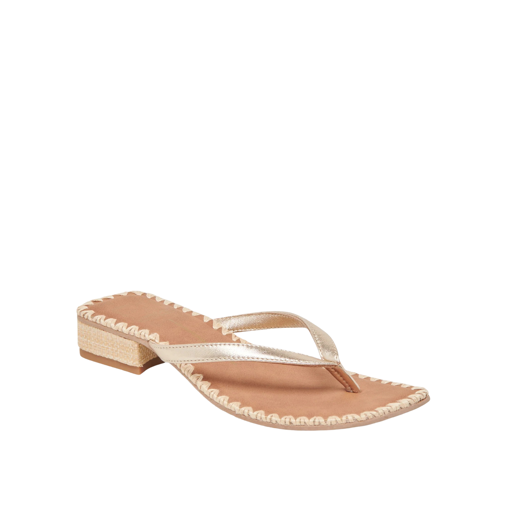 Barty Sandals, Gold Leather main image 1