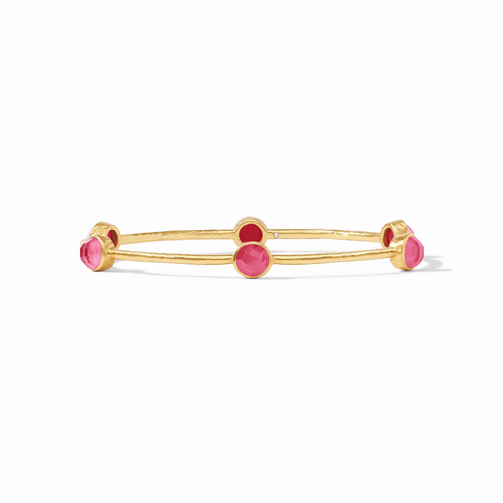 Milano Luxe Bangle with Iridescent Emerald Green Stones main image 0