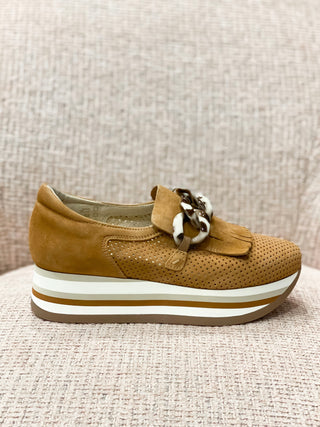 Softwaves Platform Slip-On Sneaker- Cognac
