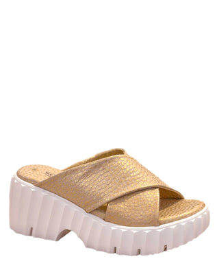 Marni Sandal- Nude + Gold