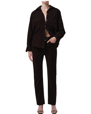 Blaine Corduroy Straight Jean- Barrister (Dark Brown)