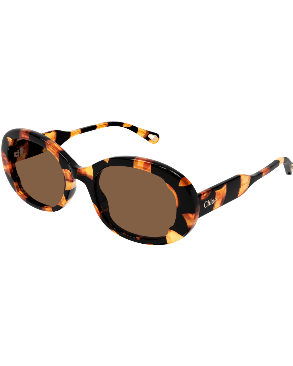 Chloe Designer Oval Sunglasses Tortoise Shell Gradient Amber Lens CE 706S Chloe Designer Oval Sunglasses Tortoise Shell Gradient Amber  main image 4